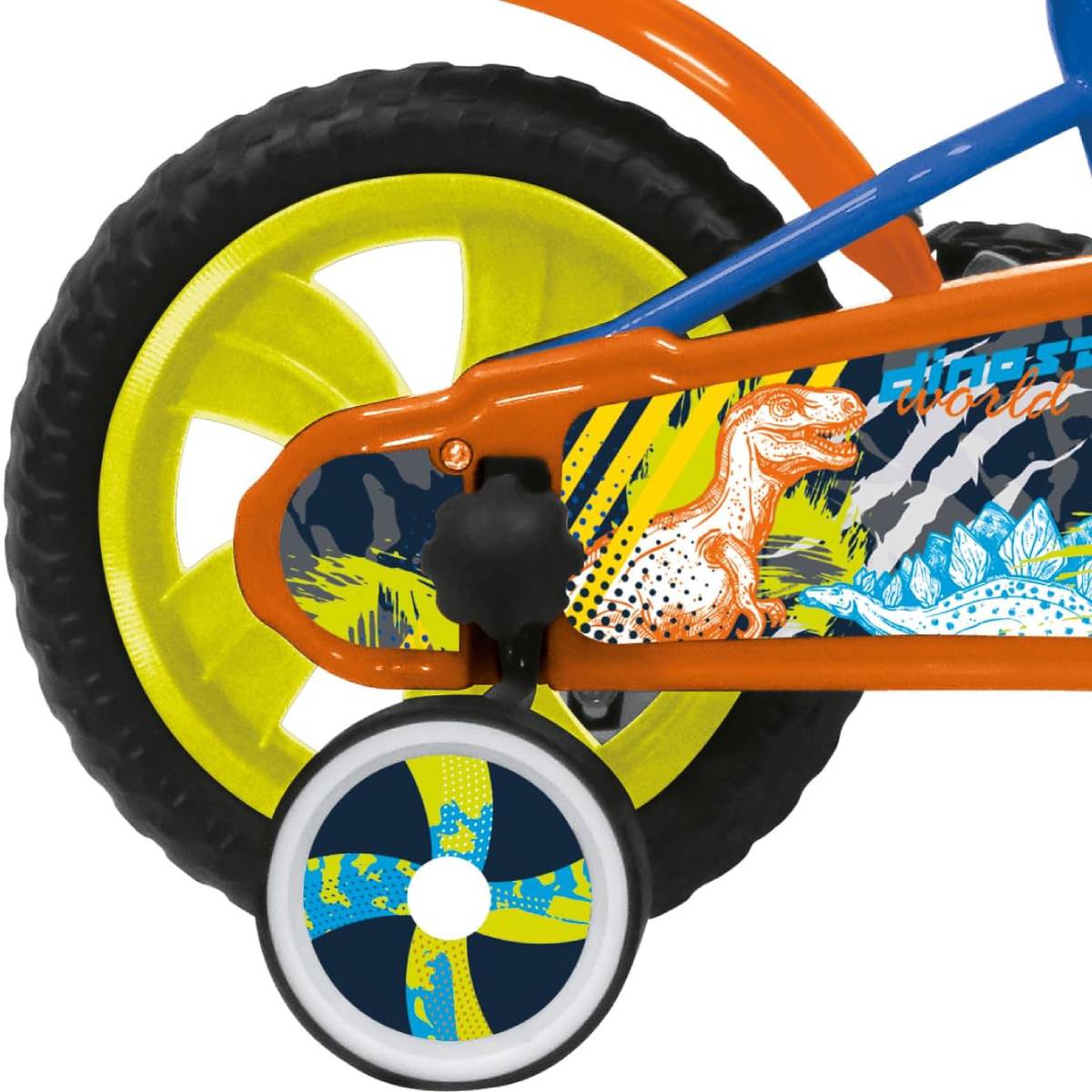 Bicicletta Bambini 12 Pollici Dinosauri con Rotelle - immagine 4