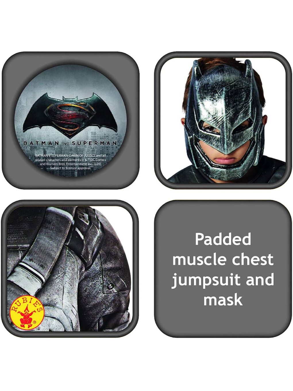 Costume Batman Imbottito Con Muscoli - immagine 4