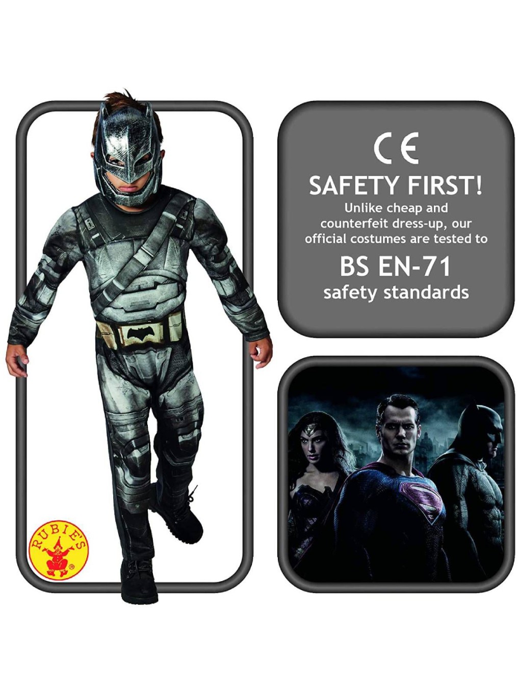 Costume Batman Imbottito Con Muscoli - immagine 5