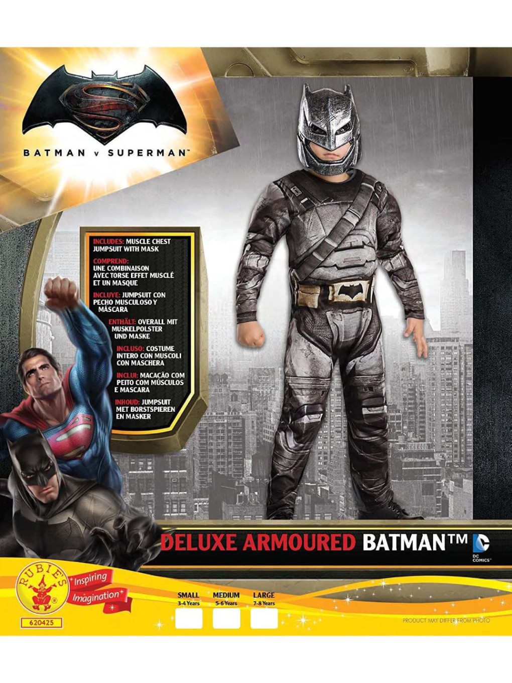 Costume Batman Imbottito Con Muscoli - immagine 6