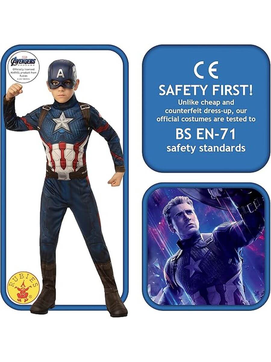 Costume Capitan America Marvel Avengers 8-10 Anni - immagine 4