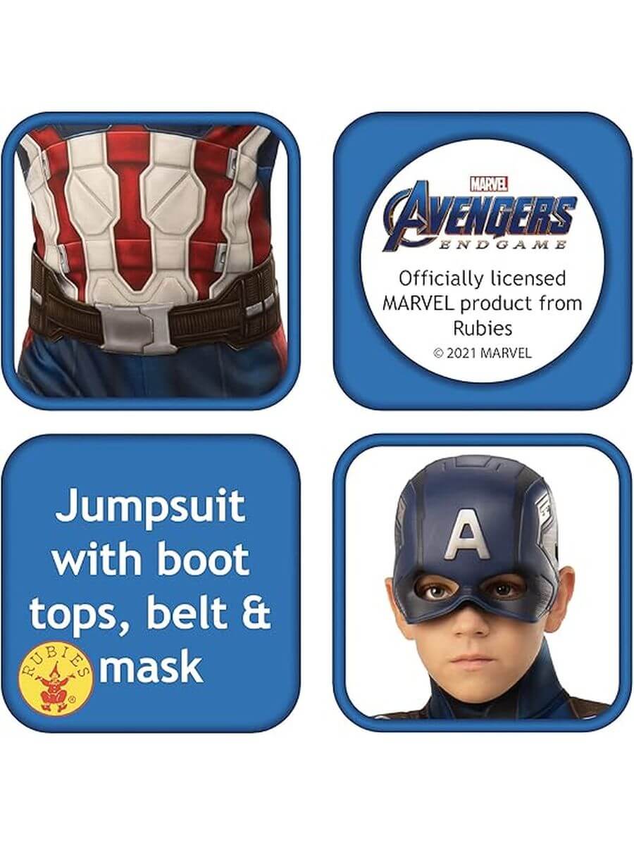 Costume Capitan America Marvel Avengers 8-10 Anni - immagine 5