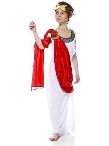 Costume Dea Greca Carnevale 5-6 Anni 105 - 116 Cm