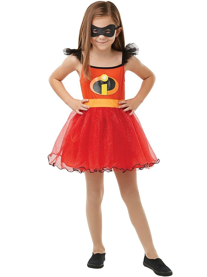 Costume Gli Incredibili Bambina Disney con Maschera - immagine 2