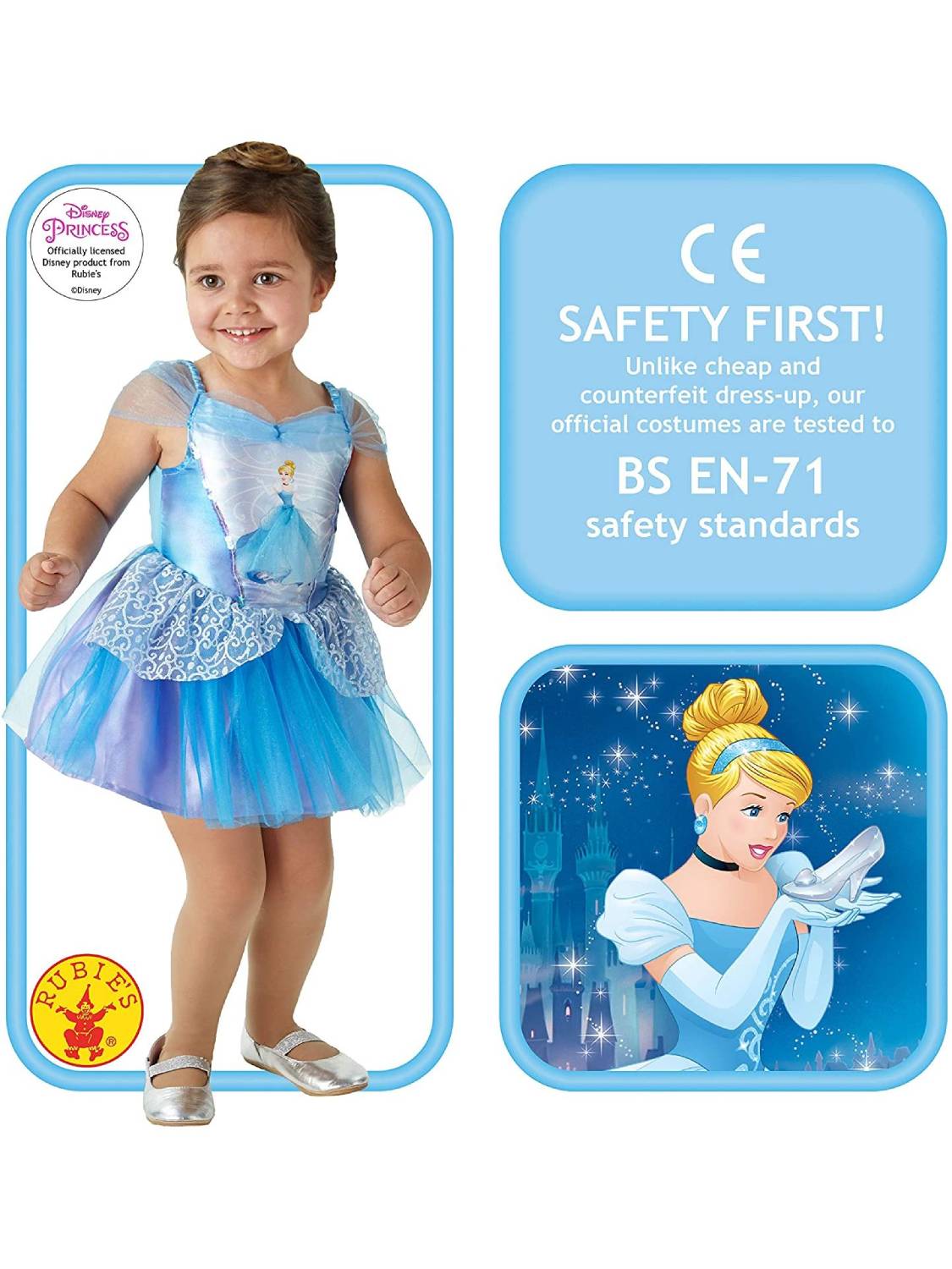 Costume Disney Principessa Cenerentola Ballerina 2-3 anni - immagine 2