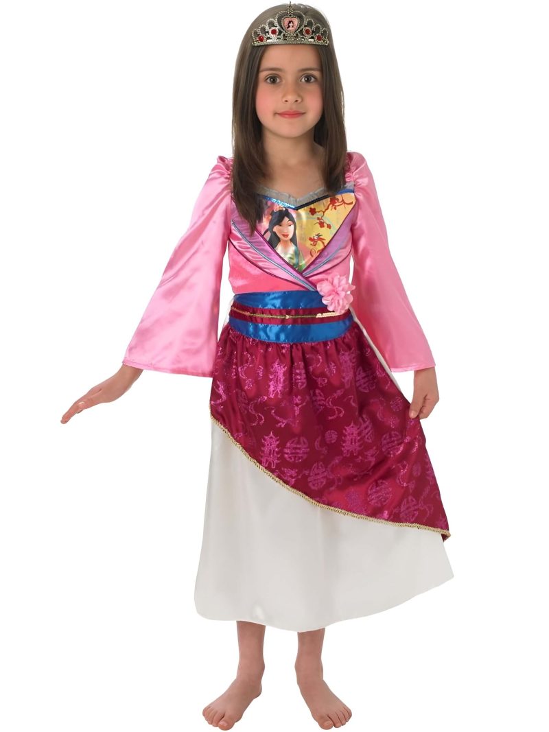 Costume Mulan Disney Bambina 3-4 Anni Vestito Principessa