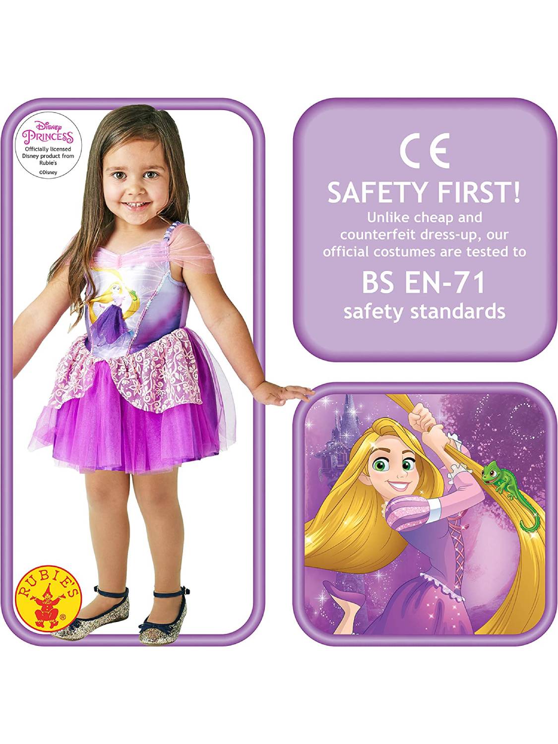 Costume Disney Principessa Rapunzel Ballerina 2-3 anni - immagine 2
