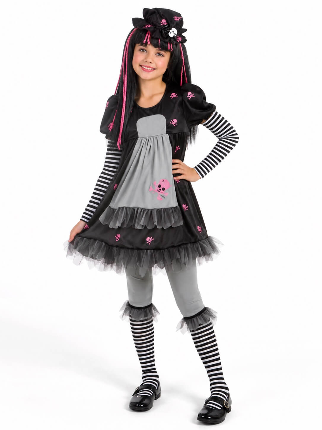 Costume Bambola Gotica Goth Doll-Ista Bambina Halloween 8-10 anni