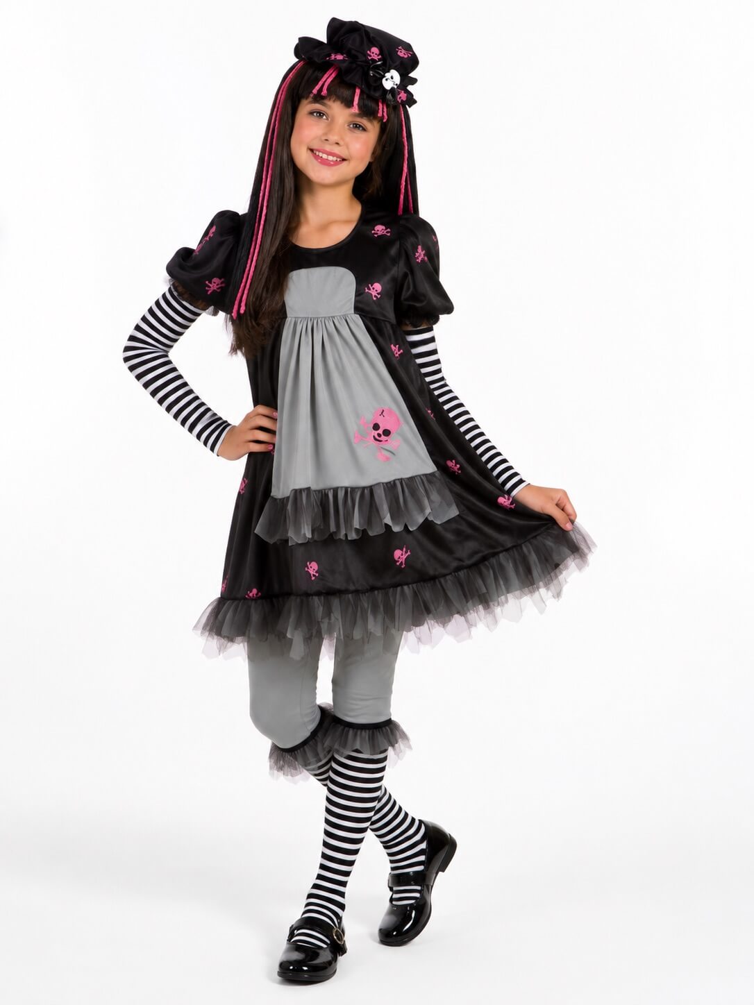 Costume Bambola Gotica Goth Doll-Ista Bambina Halloween 11 anni