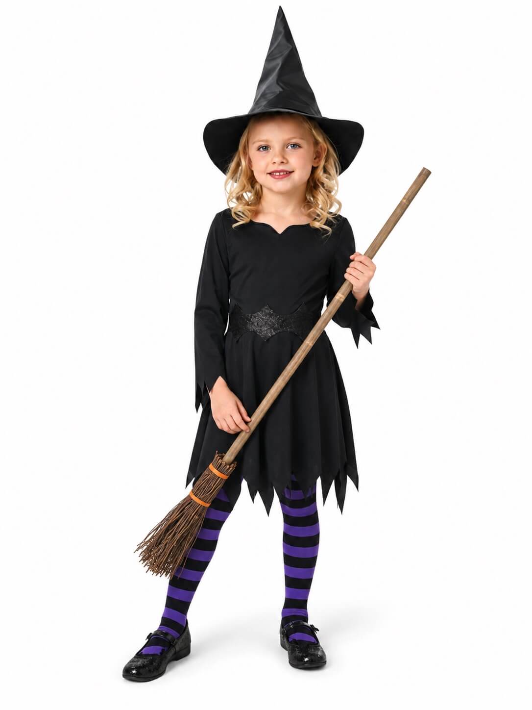 Costume Strega Nera Halloween Bambina 5 Anni