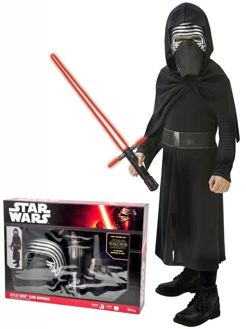 Costume Kylo Ren Star Wars Box Set con Spada 5-6 Anni