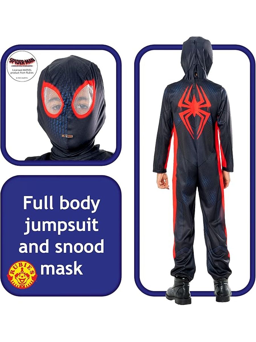 Costume Miles Morales Spiderman Marvel 3-4 Anni - immagine 4