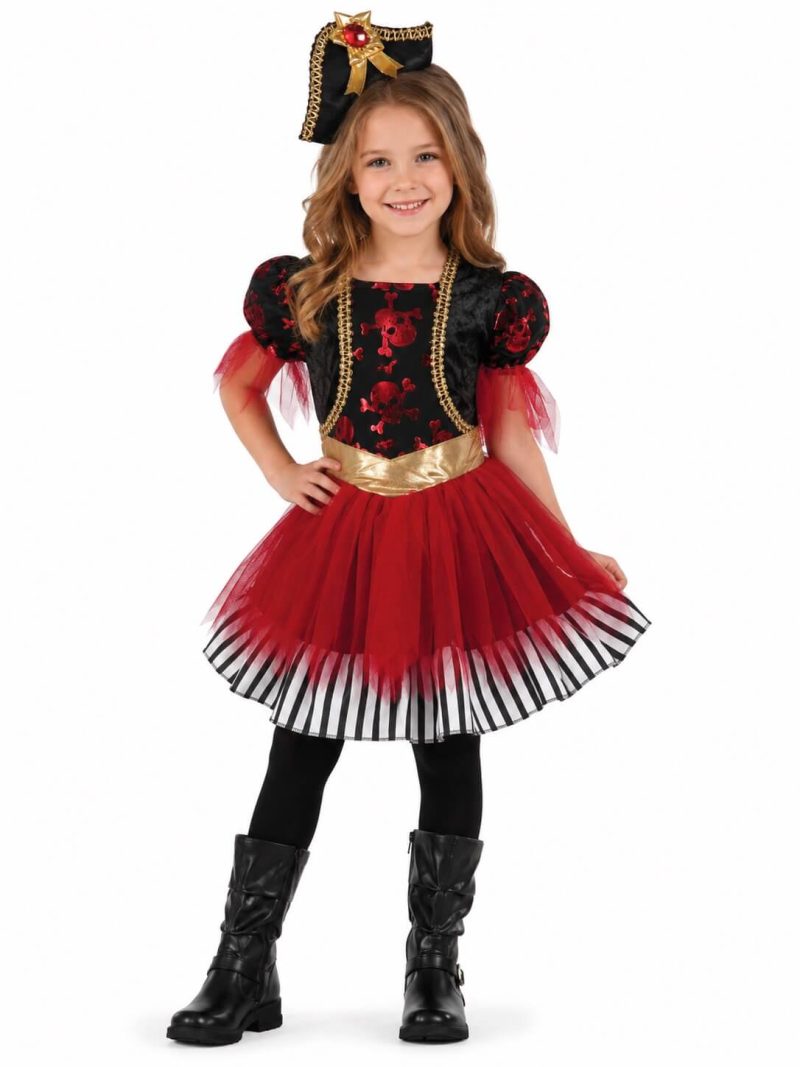 Costume Piratessa Bambina Isola del Tesoro 6-7 anni