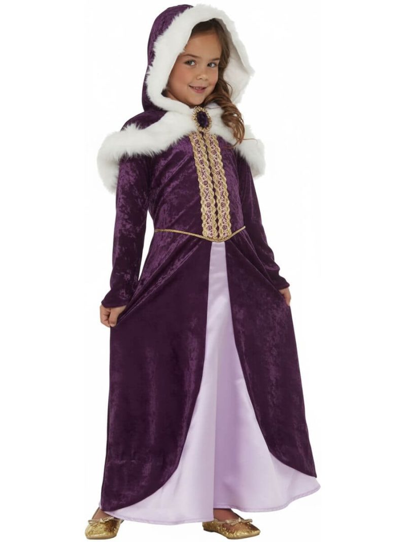 Costume Principessa d'Inverno per Bambina 5-7 Anni