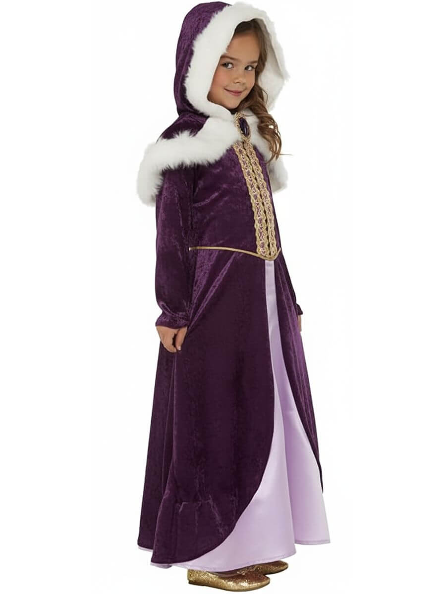 Costume Principessa d'Inverno per Bambina 5-7 Anni - immagine 2