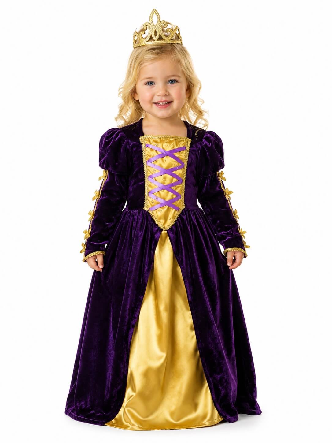 Costume Regina Bambina Rubie's Viola Oro 2-3 Anni