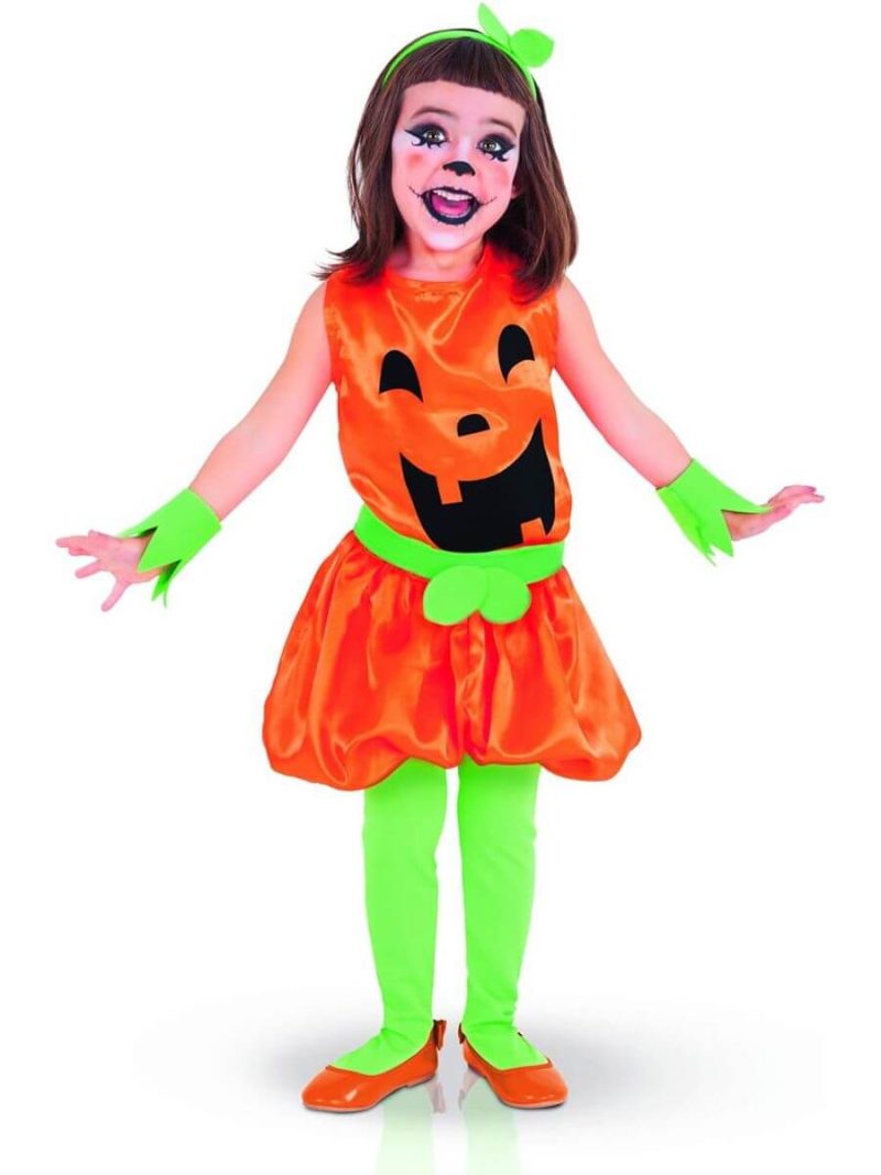 Costume Zucca Funny Pumpkin Per Bambine Halloween