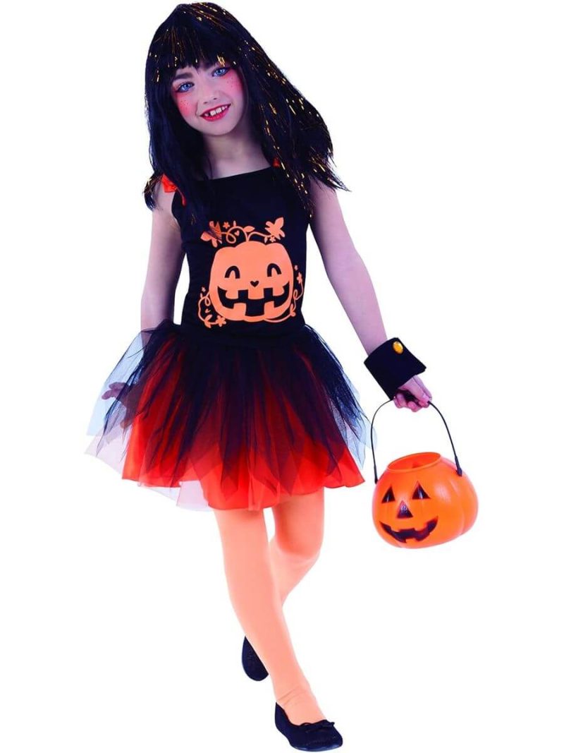 Costume Zucca Halloween Little Pumpkin 5-7 Anni