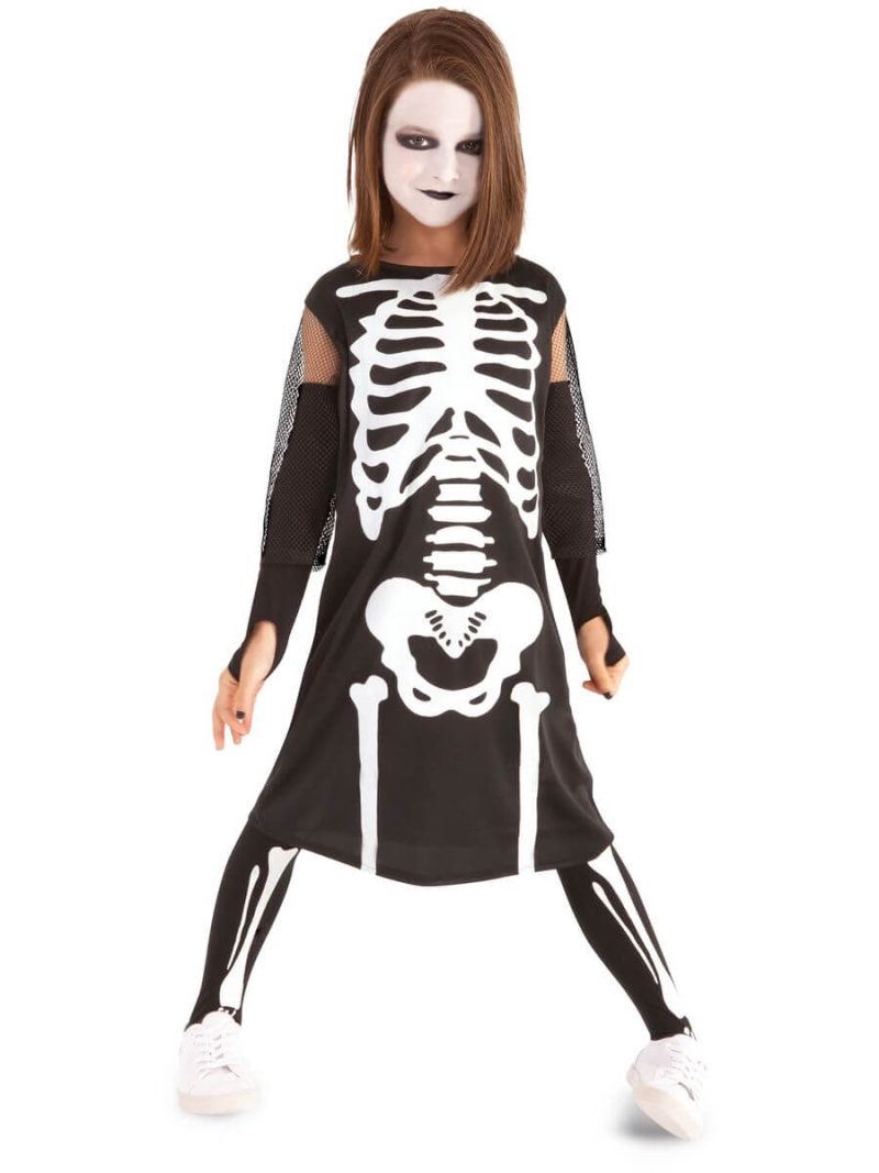Costume da Bambina Scheletro Halloween