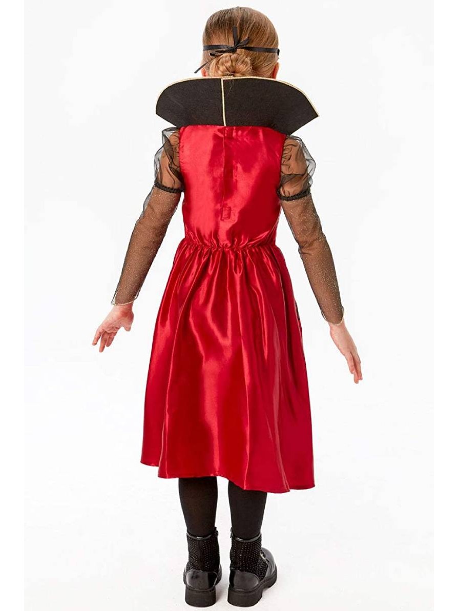 Costume Vampira Halloween Bambina con Maschera - immagine 3