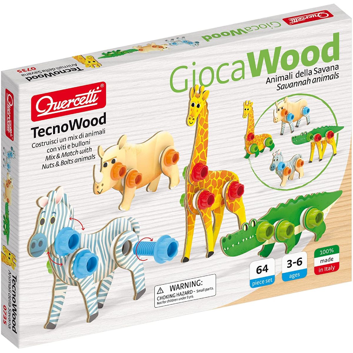 Gioca Wood Animali Della Savana Di Legno 0735