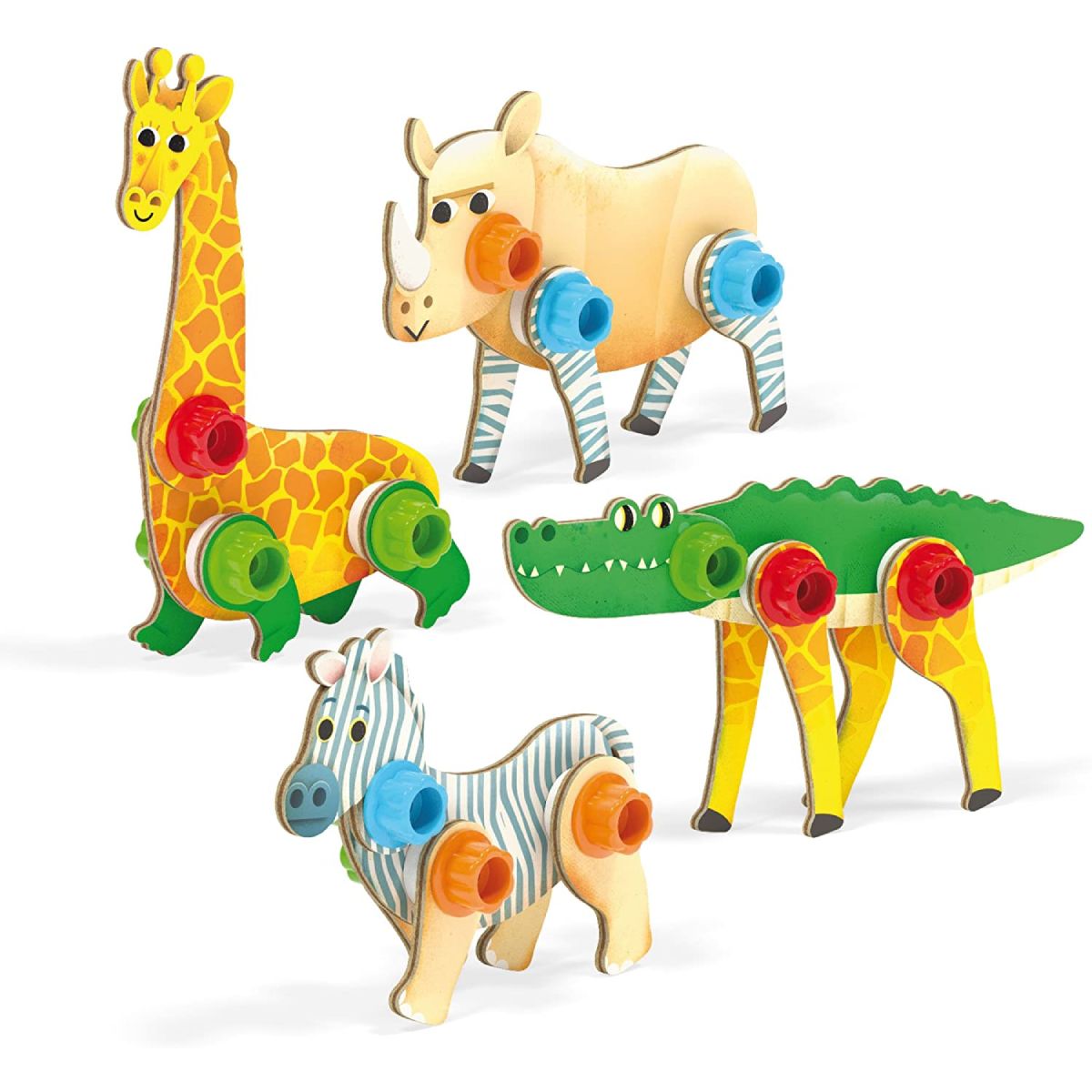 Gioca Wood Animali Della Savana Di Legno 0735 - immagine 2