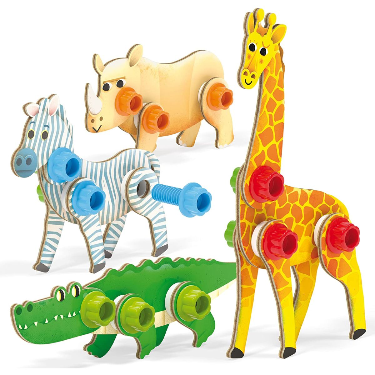 Gioca Wood Animali Della Savana Di Legno 0735 - immagine 3