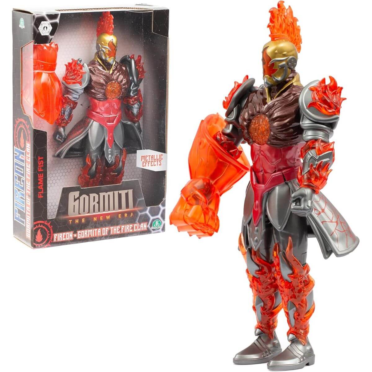 Gormiti New Era Action Figure Fireon Zane 27 cm Articolato - immagine 3