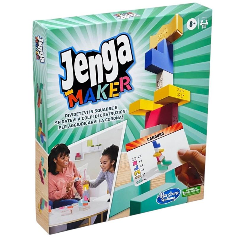 Jenga Maker Blocchi in Legno per Tutta la Famiglia