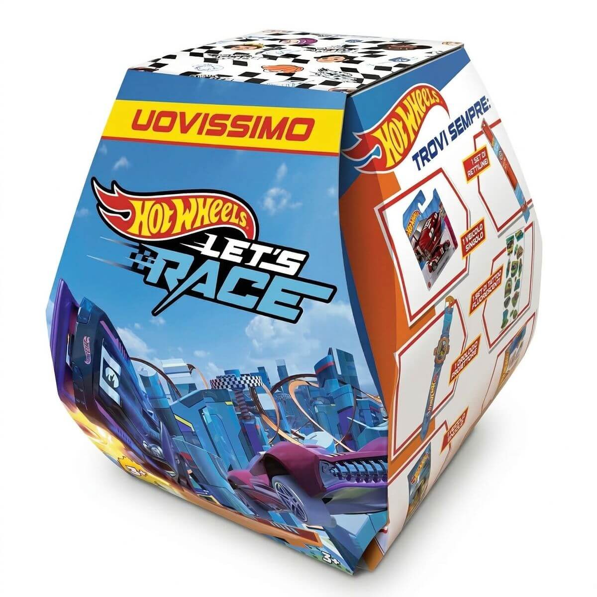 Mattel Uovissimo Hot Wheels Pasqualone Uovo per Bambini