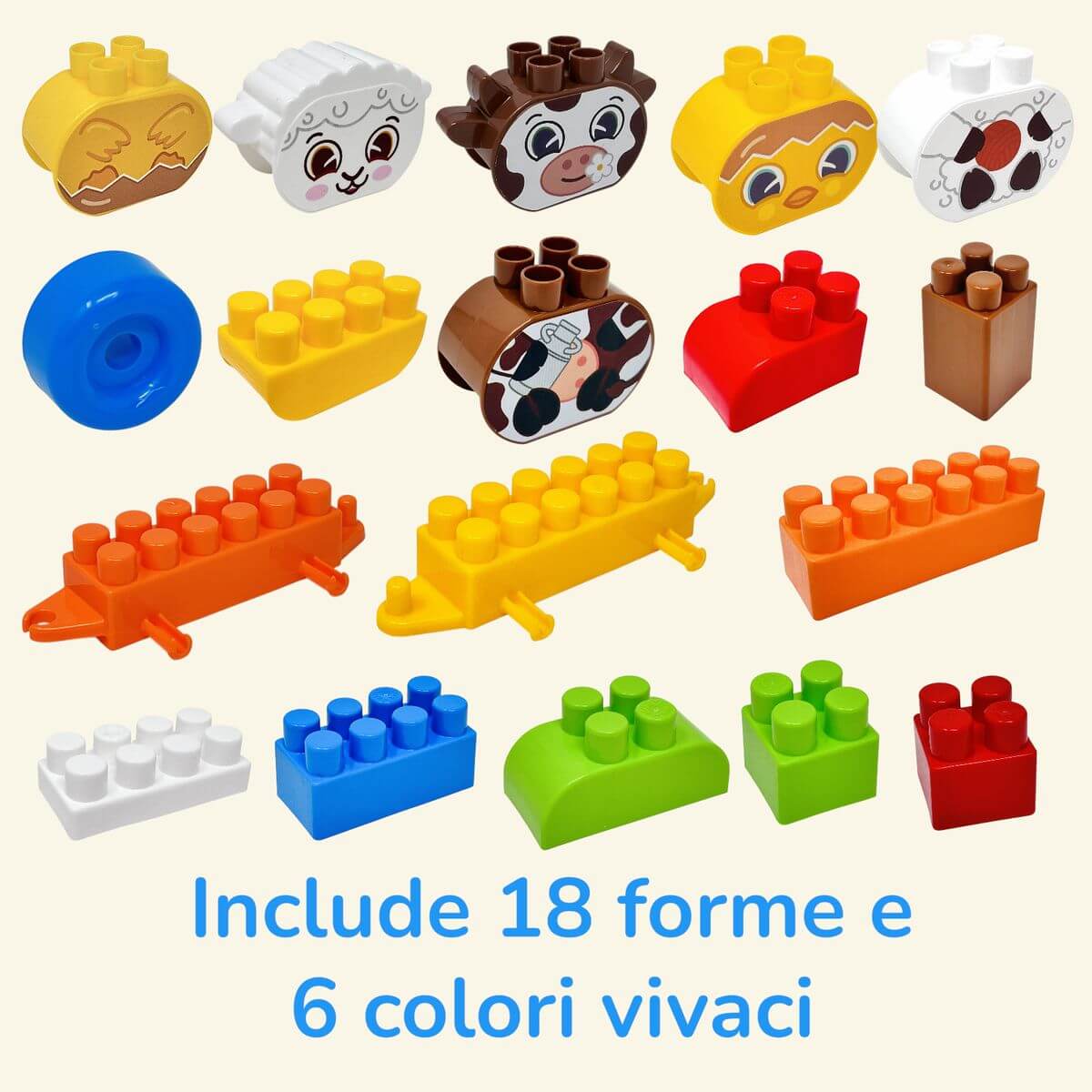 Mattoncini Fattoria Bauletto 250 Pezzi Gioco Costruzioni - immagine 2