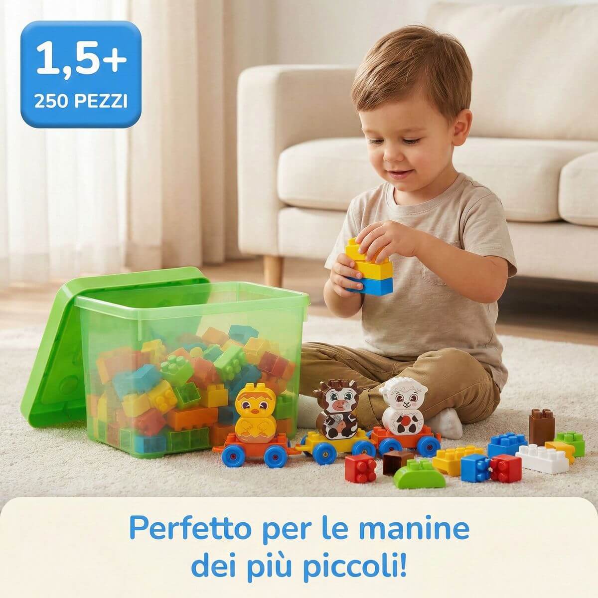Mattoncini Fattoria Bauletto 250 Pezzi Gioco Costruzioni - immagine 10