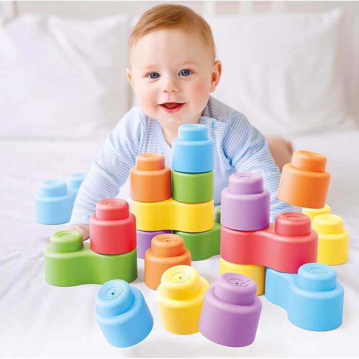 Momy Soft Quercetti Mattoncini Morbidi 24 Pezzi 4142 - immagine 2