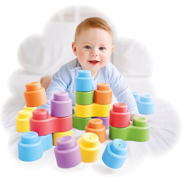 Momy Soft Quercetti Mattoncini Morbidi 24 Pezzi 4142 - immagine 6