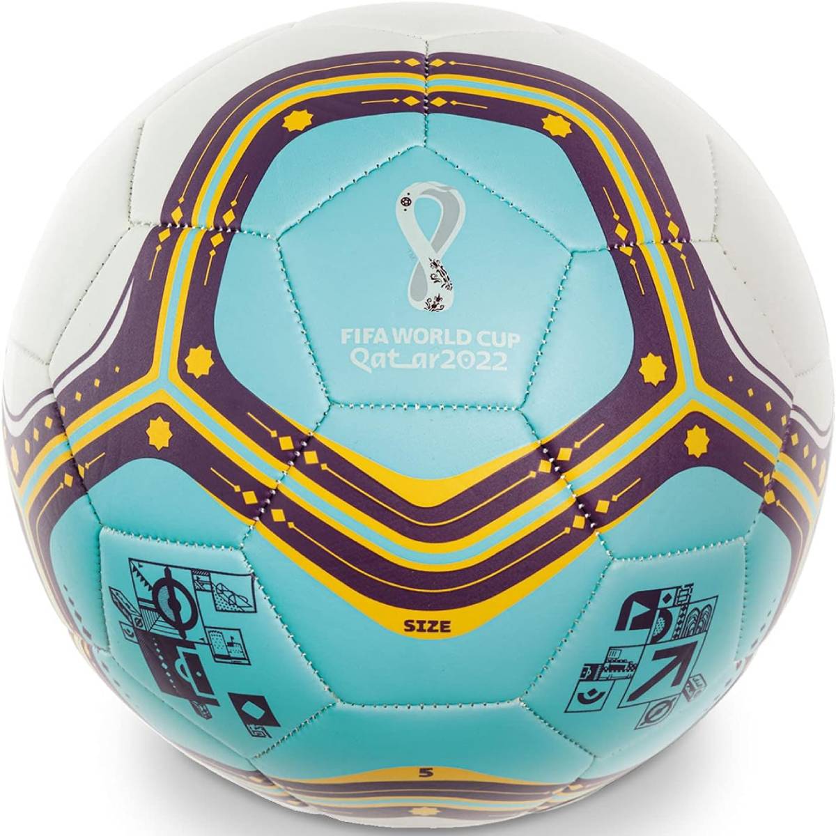 Pallone Calcio Mondiali Qatar 2022 Al Bidda Ufficiale Due Colori - immagine 2