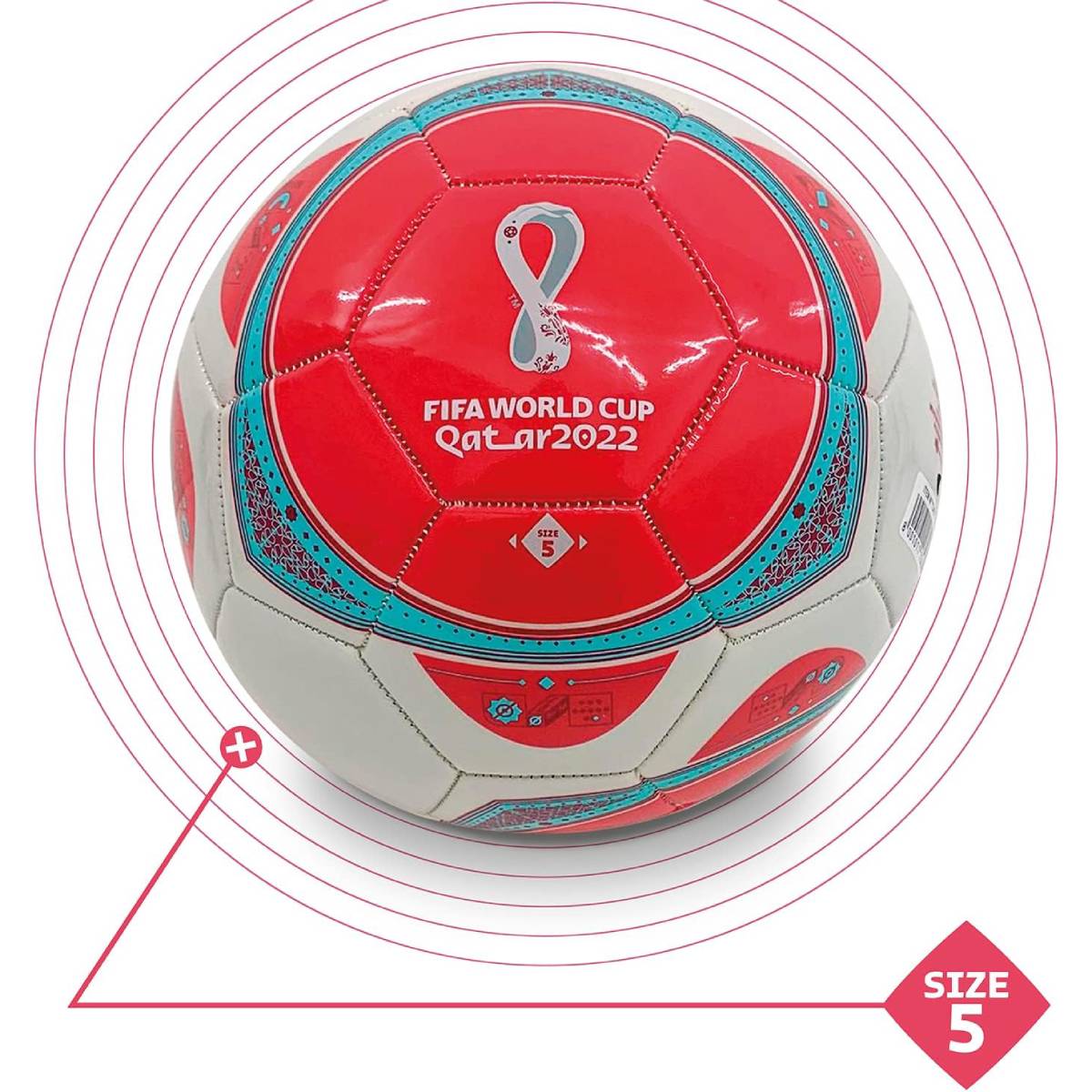 Pallone Calcio Mondiali Qatar 2022 Al Janoub Ufficiale Due Colori - immagine 3