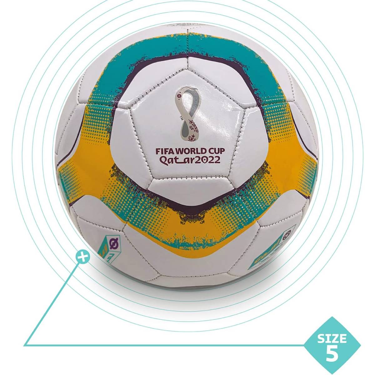 Pallone Calcio Mondiali Qatar 2022 Ufficiale Due Colori - immagine 3