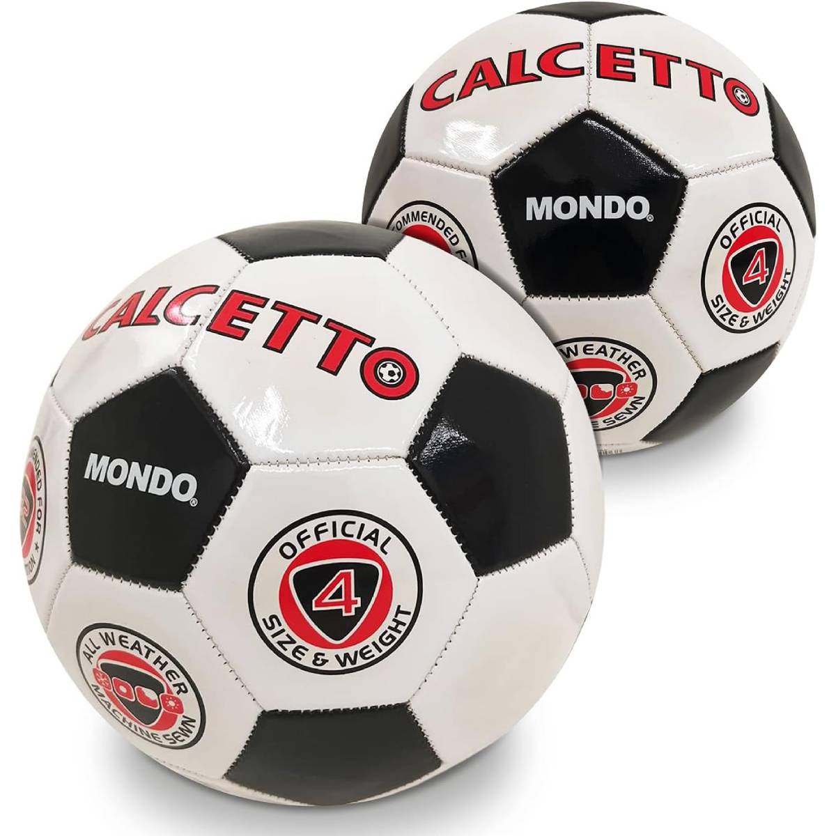 Pallone Da Calcetto Bianco E Nero Misura 4 - immagine 2