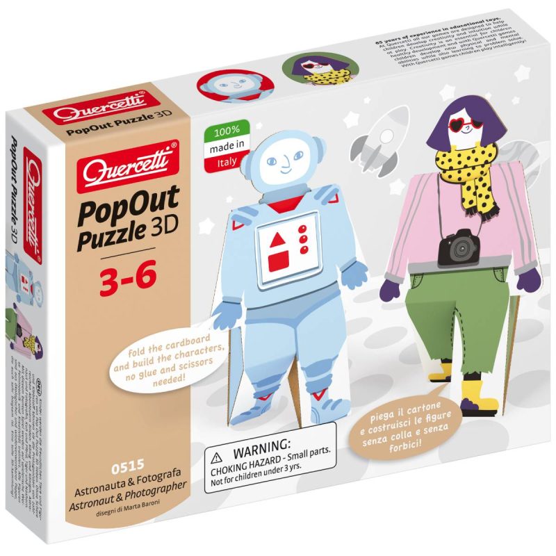 Pop Out Puzzle 3D Astronauta e Fotografa