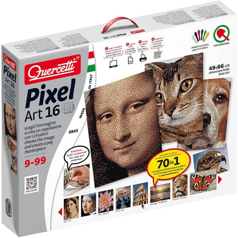 Quercetti 0843 Chiodini Pixel Art 16 66x49