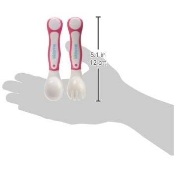 Set Cucchiaio e Forchetta Per Bambini Rosa 9831LA - immagine 3