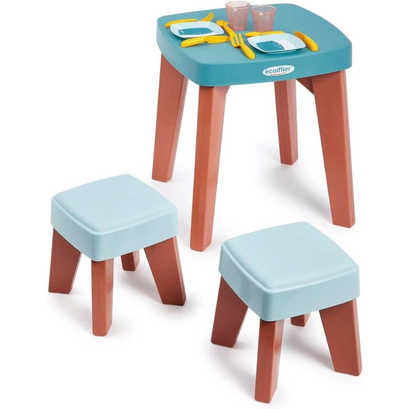 Tavolo Da Gioco Bambini con Sgabelli e Posate