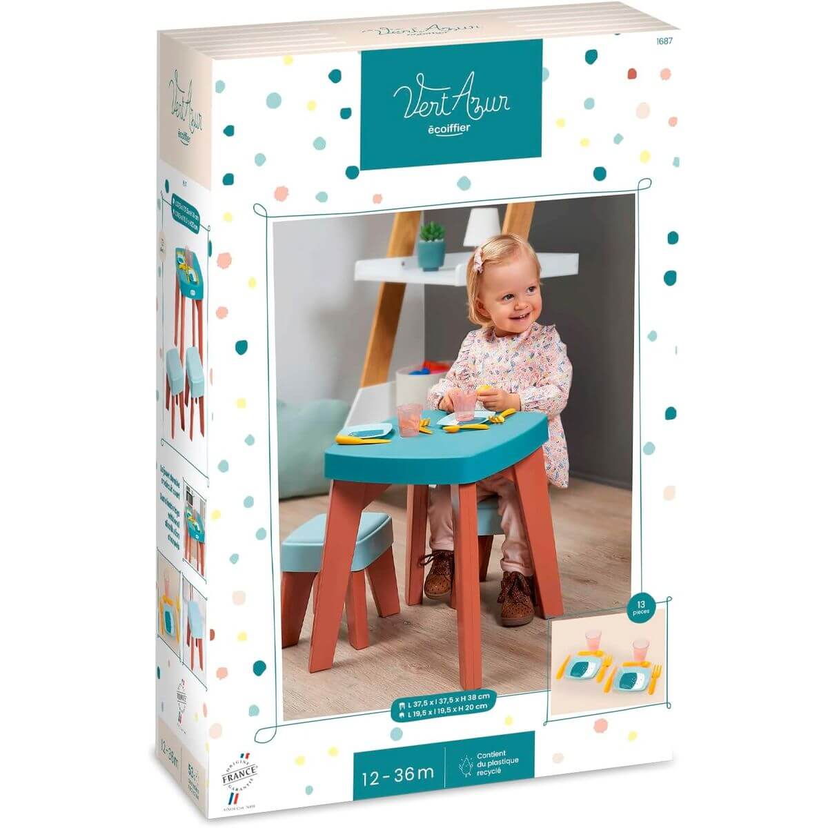 Tavolo Da Gioco Bambini con Sgabelli e Posate - immagine 2