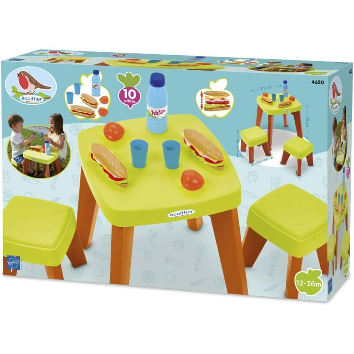 Tavolo Pic Nic con Sgabelli e Accessori Ecoiffier - immagine 3