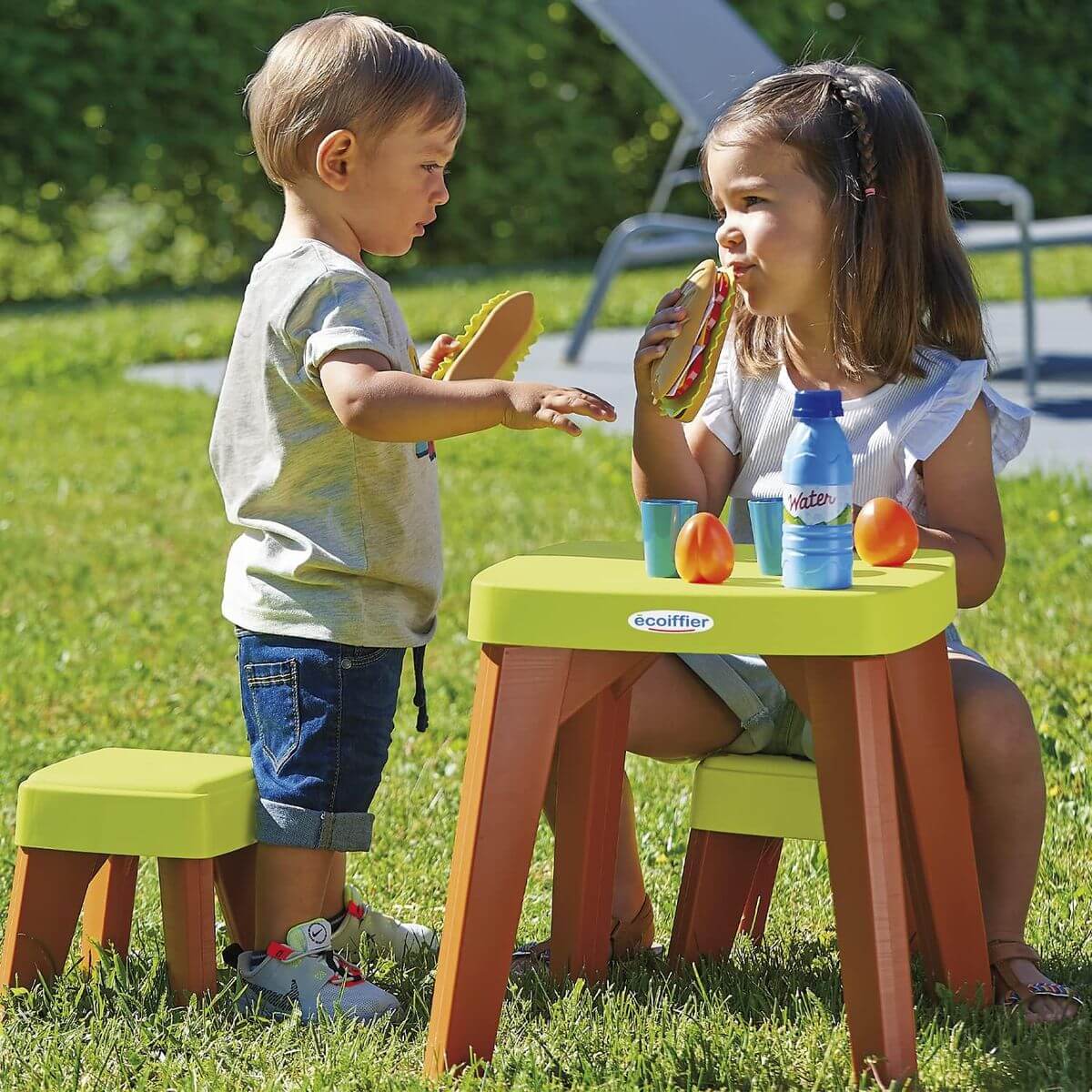 Tavolo Pic Nic con Sgabelli e Accessori Ecoiffier - immagine 4