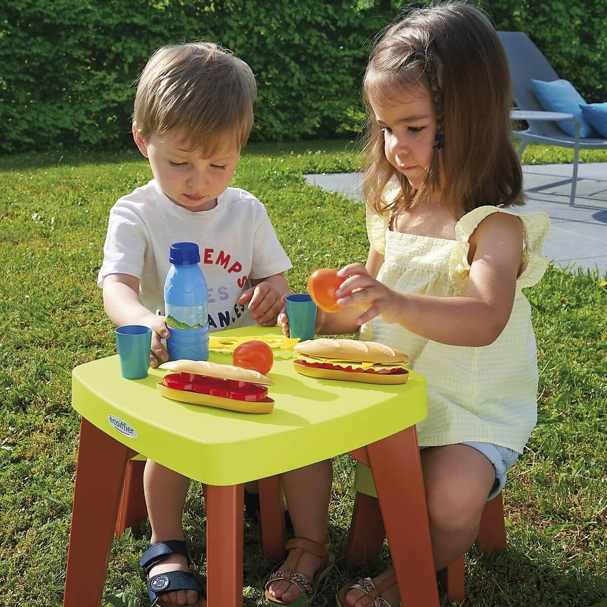 Tavolo Pic Nic con Sgabelli e Accessori Ecoiffier - immagine 5
