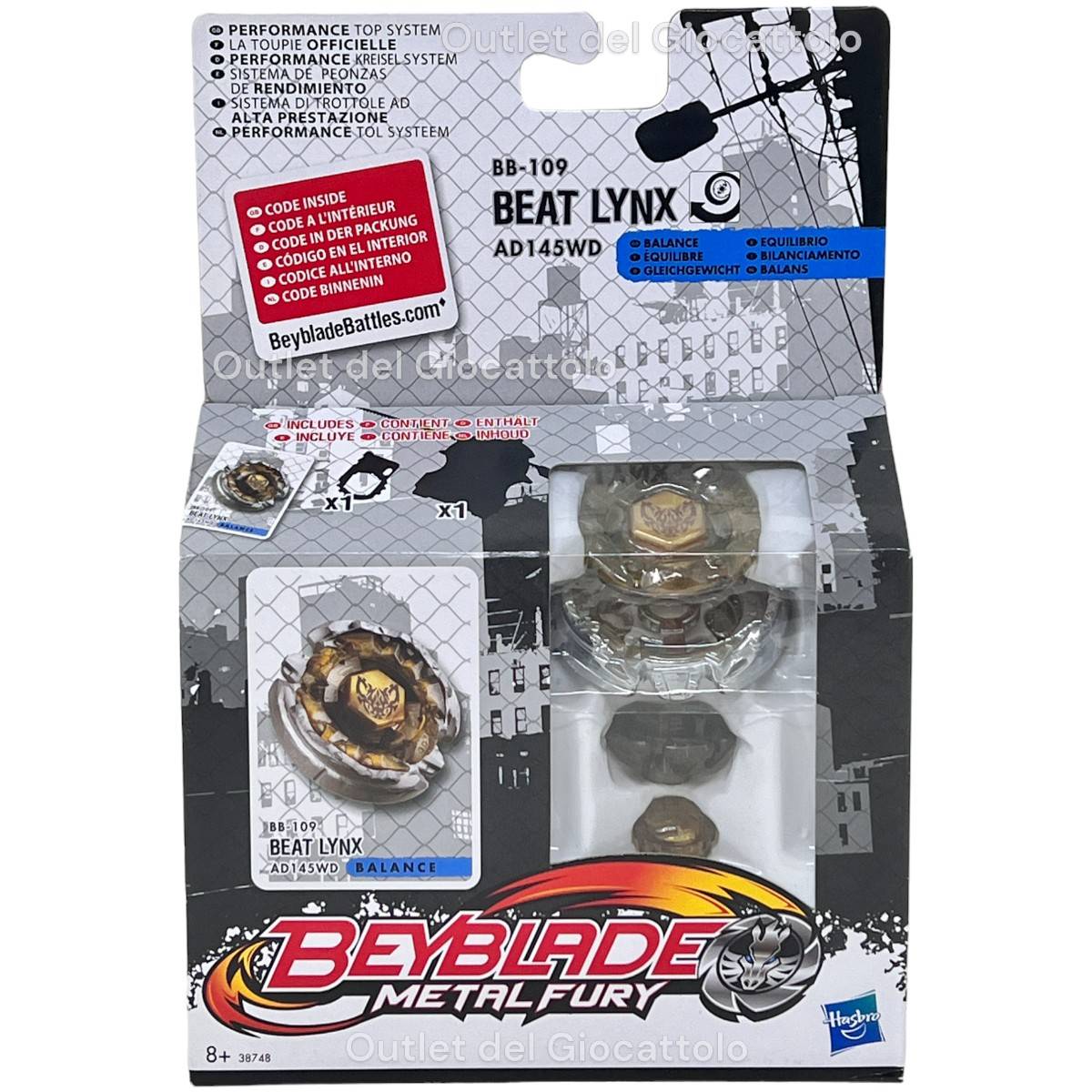 Trottola Beyblade Metal Fury Beat Lynx Bilanciata