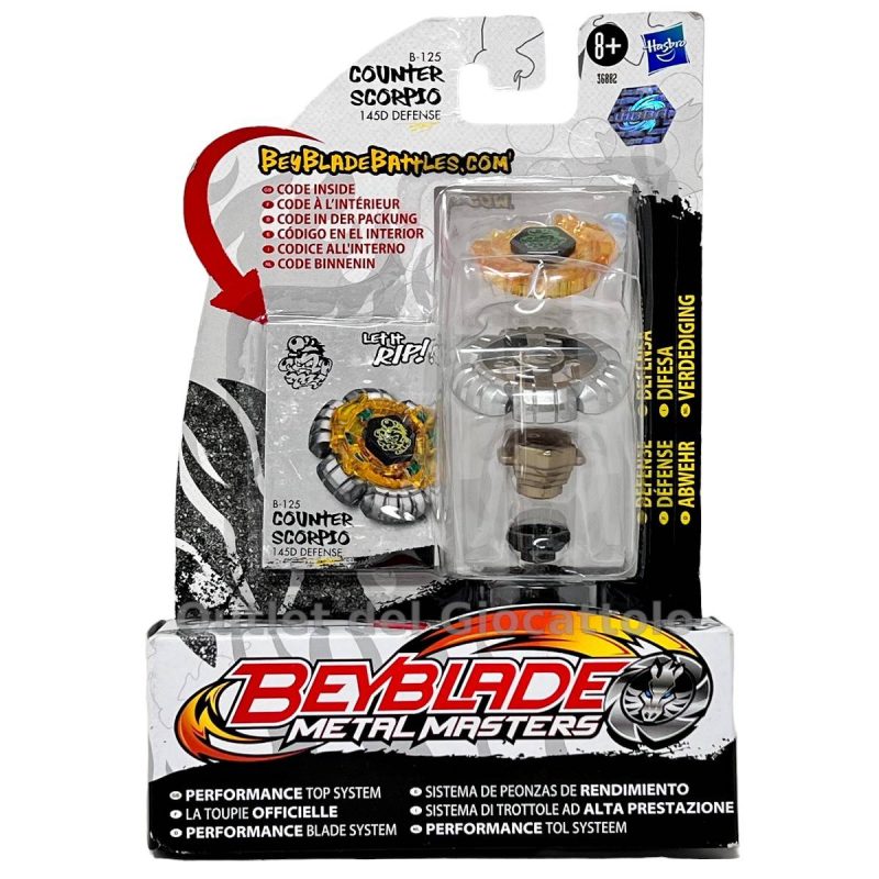 Trottola Beyblade Metal Masters Counter Scorpio Difesa