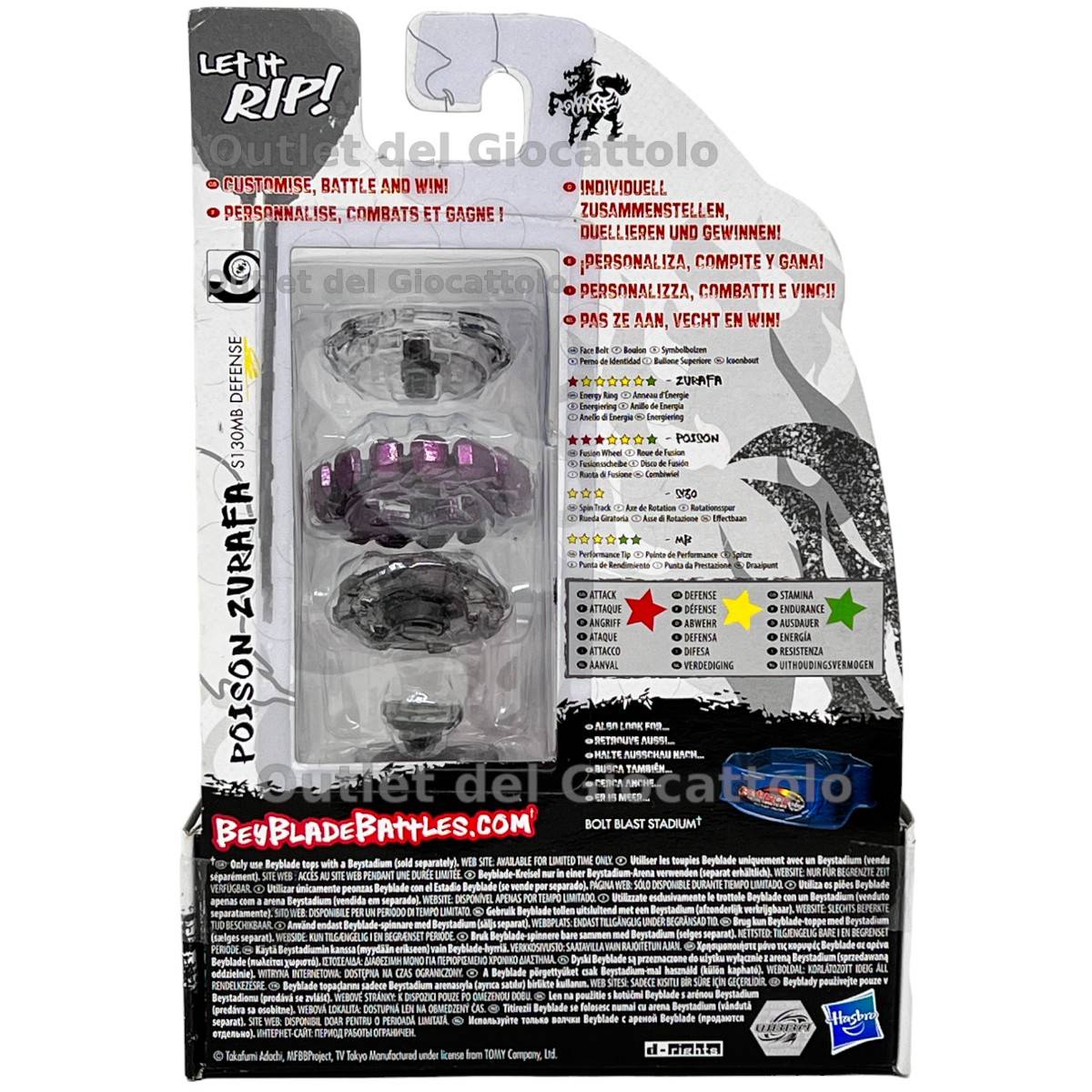 Trottola Beyblade Metal Masters Poison Zurafa Difensiva - immagine 3