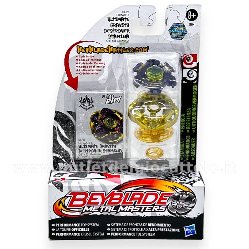 Trottola Beyblade Metal Masters Ultimate Gravity Destroyer Resistenza